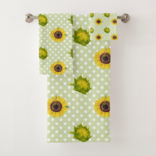 Joli tournesol fleuri rétro Vert Jaune mignonne