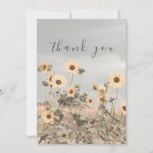 Joli tournesol jaune Ciel bleu Merci plat