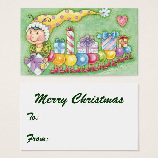 Joli train chenille de Noël avec des cadeaux (Devant & derrière)