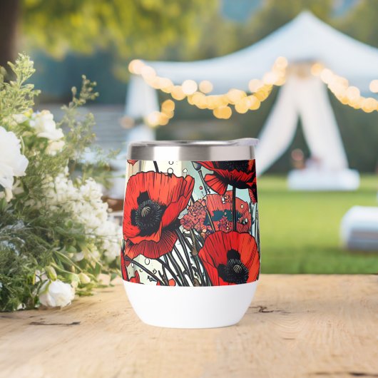 Joli Vase de Red Poppies (Extérieur)