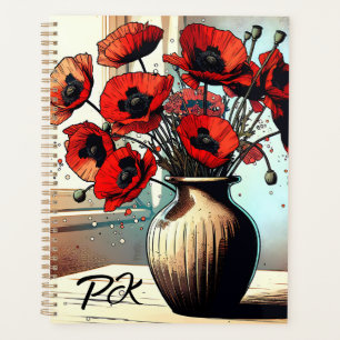 Joli Vase de Red Poppies ai art