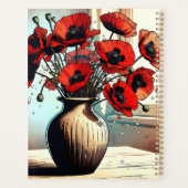 Joli Vase de Red Poppies ai art (Dos)