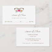 Joli verre floral Eye Examen Rendez-vous (Devant / Derrière)