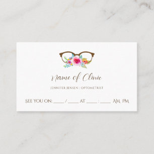 Joli verre floral Eye Examen Rendez-vous