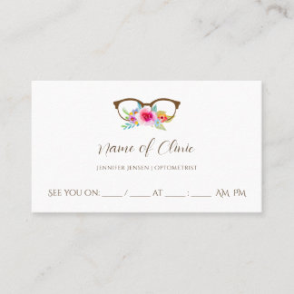 Joli verre floral Eye Examen Rendez-vous
