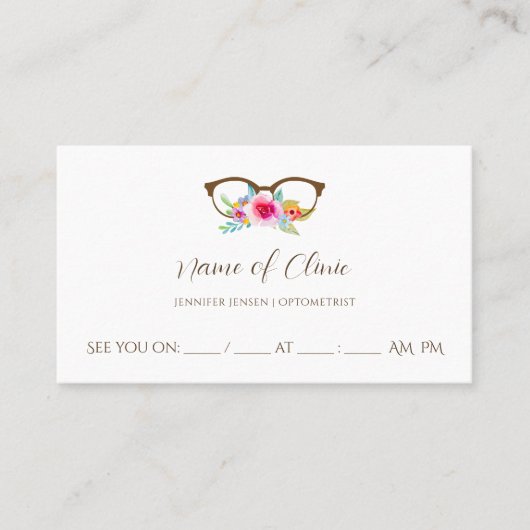 Joli verre floral Eye Examen Rendez-vous (Devant)