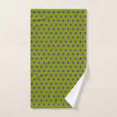 Joli vert et violet Motif d'art populaire (Serviette à main)
