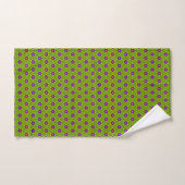 Joli vert et violet Motif d'art populaire (Serviette à main)