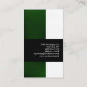Joli Vert Grille Linge Carte de visite propre (Dos)