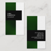 Joli Vert Grille Linge Carte de visite propre (Devant / Derrière)