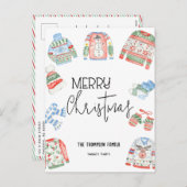 Joli vilain pull Joyeux Noël Carte de vœux de fête (Devant / Derrière)