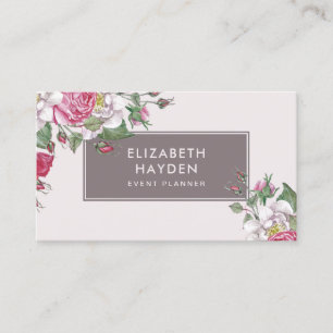 Joli vintage carte de visite floral