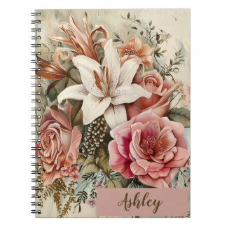 Joli Vintage Floral Carnet personnalisé