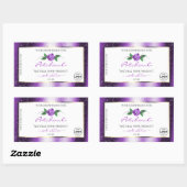 Joli violet blanc produit Étiquette Rose logo (Feuille)