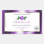 Joli violet blanc produit Étiquette Rose logo (Devant)