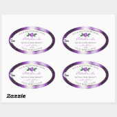 Joli violet blanc produit Étiquette Rose logo (Feuille)