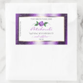 Joli violet et blanc Étiquette de produit Rose Flo (Sac)