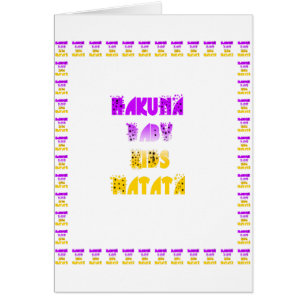 Joli violet et jaune Hakuna Matata bébé enfants G