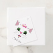 Joli visage de chat royal avec couronne Étiquette (En situation)