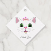 Joli visage de chat royal avec couronne Étiquette (Dos)