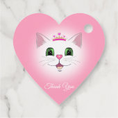 Joli visage de chat royal avec couronne Étiquette (Dos)