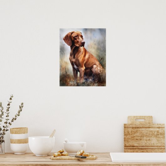 Joli Vizsla Chien Art Imprimer Poster (Cuisine)