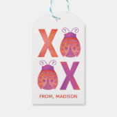 Joli XOXO Étiquette de Cadeau de la Saint-Valentin (Dos)