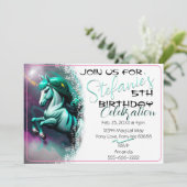 Jolie 3D Spirit Pony 24 Invitation anniversaire (Debout devant)