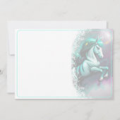 Jolie 3D Spirit Pony 24 Invitation anniversaire (Dos)