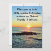 JOLIE 80E ANNIVERSAIRE INVITATION DU LEVER (Devant)