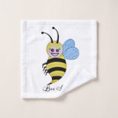 Jolie Abeille Aquarelle Avec Un Bon Sourire (Gant de toilette)