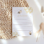 Jolie abeille miel Première carte de capsule tempo<br><div class="desc">Capturez l'effervescence du premier anniversaire de votre petit bout avec cette charmante carte de capsule temporelle ! Avec son design représentant une abeille adorable et une ruche, cette carte est l'élément parfait pour votre décoration de fête. Installez une capsule temporelle lors de la célébration et invitez les invités à écrire...</div>