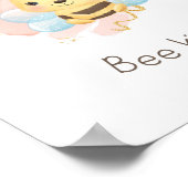 Jolie Abeille Rose/Jaune ! Poster de pépinière pou (Coin)