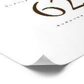 Jolie Affiche de bienvenue Fête des mariées (20x28 (Coin)