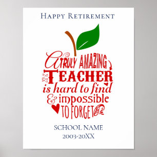 Jolie Affiche de Cadeau Personnalisé de Pommes Rou