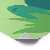 Jolie affiche de nurserie de maman dinosaure et bé (Coin)