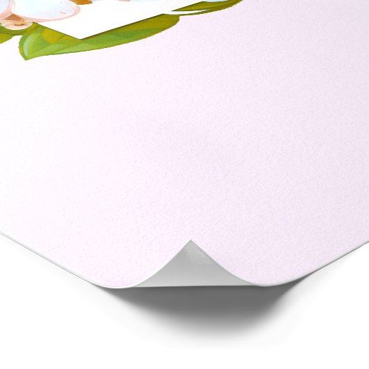 Jolie affiche de vacances du lapin de Pâques (Coin)