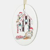 Jolie Alaska Faune Arbre de Noël Ovale Ornement (Gauche)