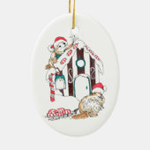 Jolie Alaska Faune Arbre de Noël Ovale Ornement (Dos)