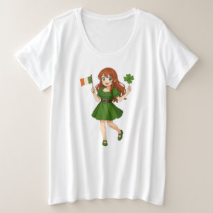 Jolie anime rousse Saint-Patrick