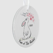 Jolie Année Blanche Rabbit De La Lapine 2023 (devant)