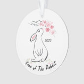 Jolie Année Blanche Rabbit De La Lapine 2023 (devant)