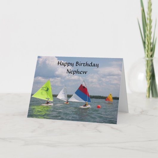 **JOLIE ANNIVERSAIRE NEPHEW** ET CARTE VOILE FAV (Devant)