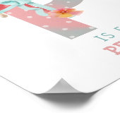 Jolie aquarelle alphabet nom P chien Poster (Coin)