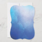 Jolie Aquarelle Bleue Douche nuptiale Invitation (Dos)