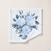 Jolie aquarelle bleue Florale (Gant de toilette)