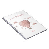 Jolie aquarelle Carnet de ballon à air chaud (Côté Droit)