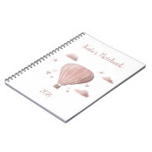 Jolie aquarelle Carnet de ballon à air chaud (Côté gauche)