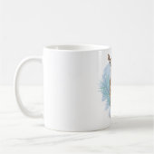 Jolie aquarelle Cerf Pine Feuille Mug de vacances (Gauche)