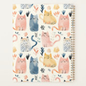 Jolie aquarelle chats nom de script recette (Dos)